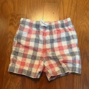 Janie and Jack Red and Blue Plaid Shorts- Size 3T